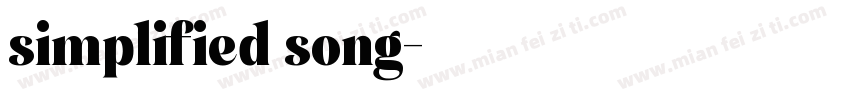 simplified song字体转换